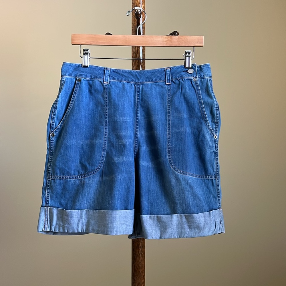 Cut25 - Utility Pocket Jean Shorts with Rolled Cuffs - 8